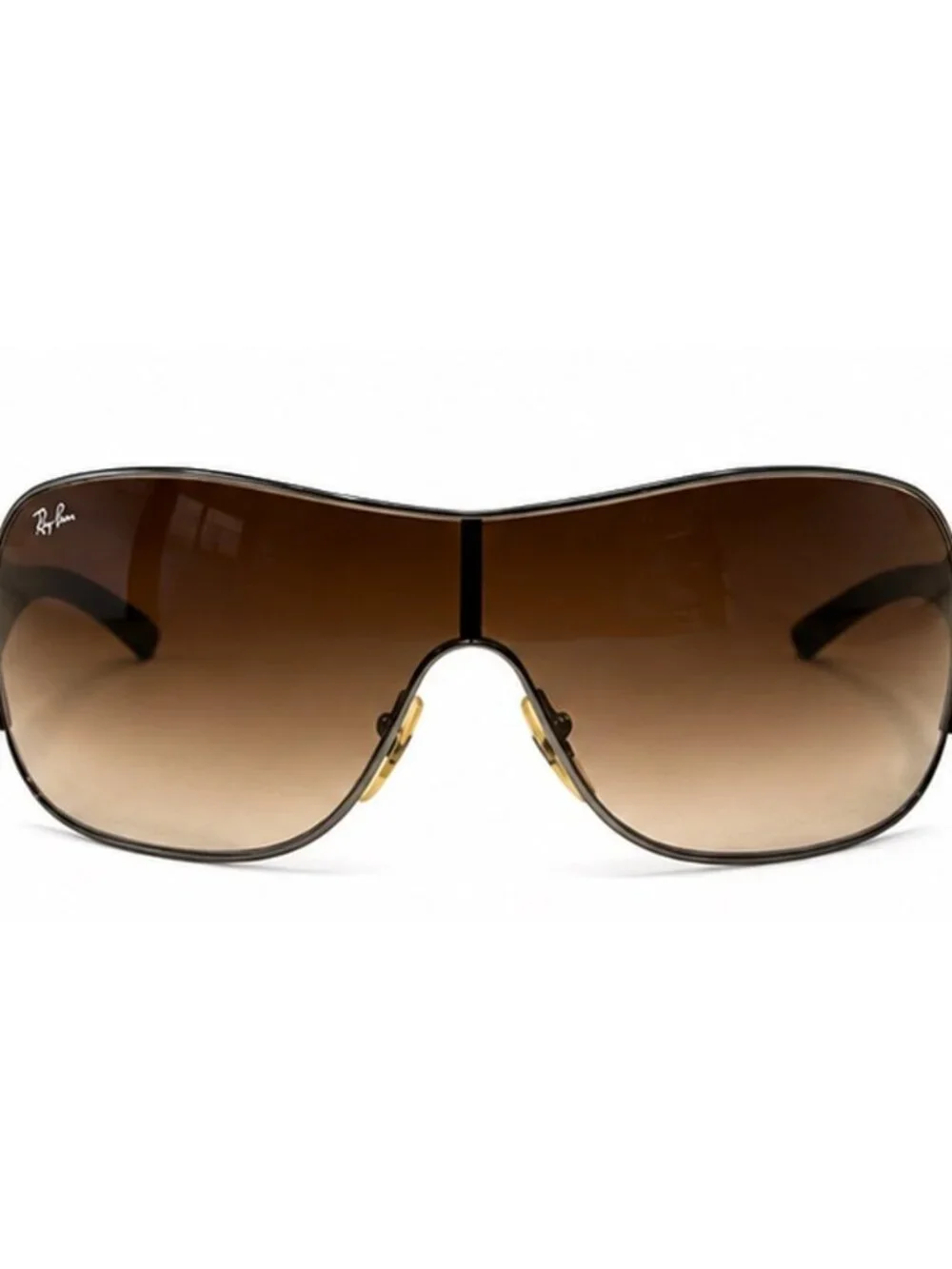 Ray-Ban RB3321 041/13 3N Brown Gradient Shield Sunglasses Made in Italy w/ Case
